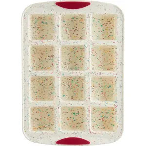 Structure Silicone Brownie Pan 12 count, Confetti