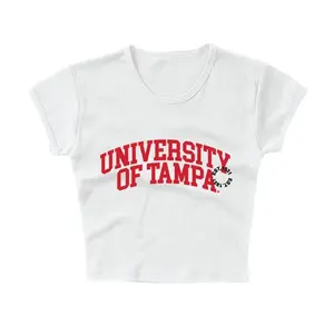 [SALE UP TO 30%] University of Tampa Baby Tee, Y2K Short Sleeve Baby Tee, Women's Clothing
