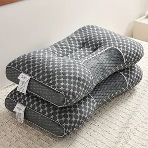 2pcs Adjustable Neck Pillow Ergonomic Orthopedic Contour Support High Quality Removable Zippered Cover Breathable All Season Sleeping Neck Shoulder Massager Modern Design