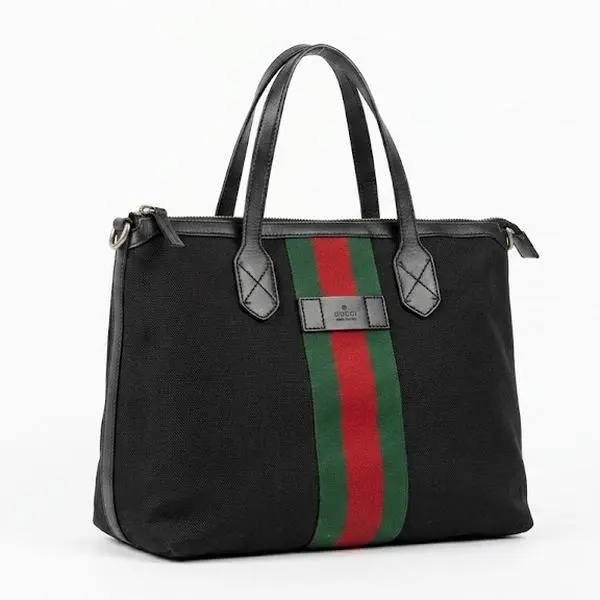 Pre-owned GUCCI Techno Canvas Shoulder Bags Duffle Tote Shoulder Bag 4000042447425