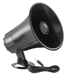 Portable PA Speaker, All-Weather, 5" Horn, 25W Peak, Swiveling Bracket