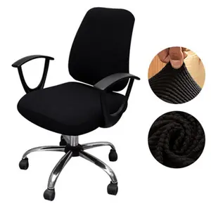 Elastic Office Chair Cover, 2 Counts/set Split Chair Cover, Including 1 Count Seat Cover & 1 Count Back Cover, Solid Color Stretch Chair Cover for Home Office, Dining Chair Cover