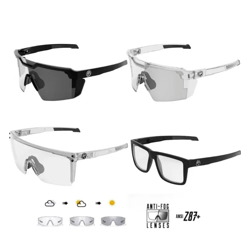Photochromic Z87+ Blue Light Polarized Safety glasses ,Sunglasses for Men & Women Oversized Vintage UV400 Y2K Aviator Eyewear Ideal for Fishing, Golf, Cycling, Driving, and Sports eyeglasses for Men & Women, Lightweight Trendy Mens Sunglasses Vintage