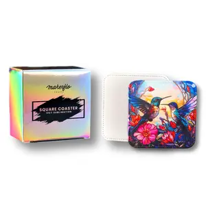 Sublimation Square Coasters Leather Stylish