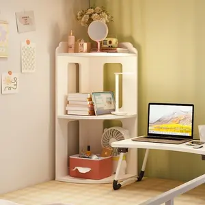 1pc Dormitory Desktop Corner Storage Rack, Standing Angle Shelf, Corner Wall Shelf, Bedside Multi-Layer Organizer, Super Stable Corner Shelves, Bookshelf Storage