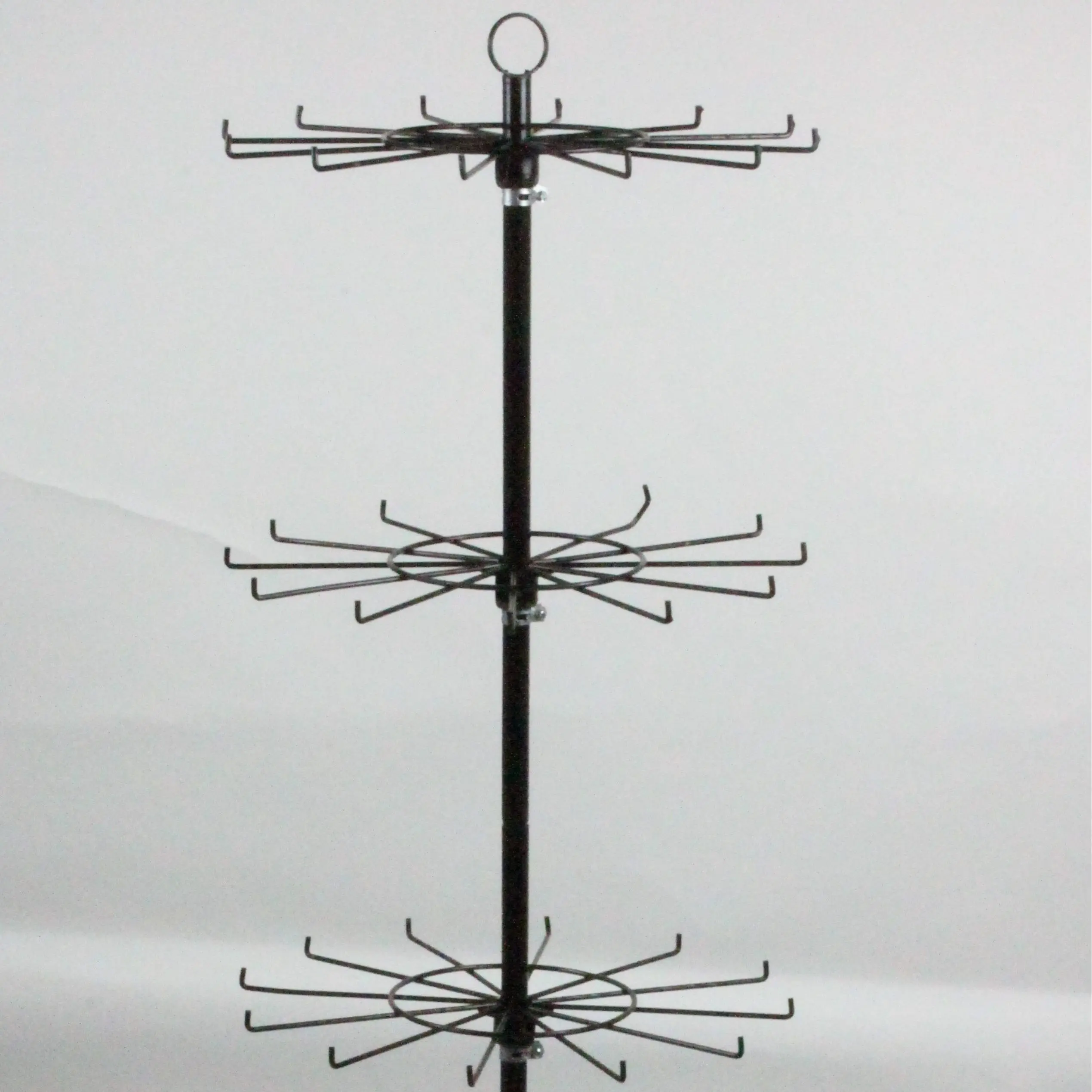 Durable Adjustable 3-Layer Metal Space-Saving Floor Hanging Spinning Incense Display Rack - 36 Hanging Hooks, 432 Incense Packs Included, for Home Decor & Storage