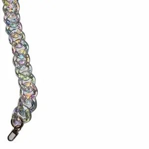 15' Clear Iridescent Bag Chain, Elegant and Durable Bag Accessory for Everyday Use