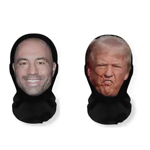 2Pack Realistic 3D Mesh Celebrity Face Mask and Headpiece Breathable Ultra Fine Fiber Material Super Stretch Fit Design Funny COSPLAY Prop Novelty Mask for Costume Parties Halloween and Cosplay Events