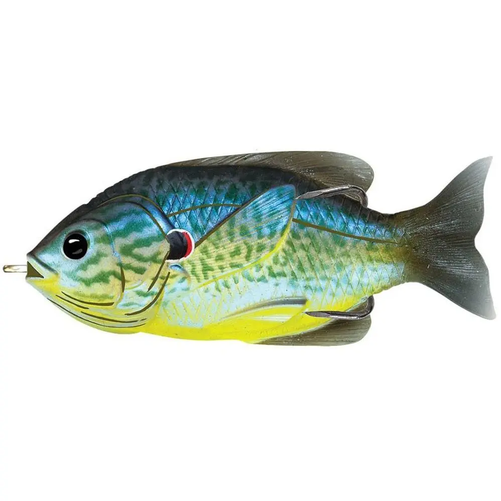 LIVETARGET Hollow Body Sunfish Artificial Lure - Fish Shaped Lure for Freshwater Pike Fishing, Juvenile Look Design for Northern Pike
