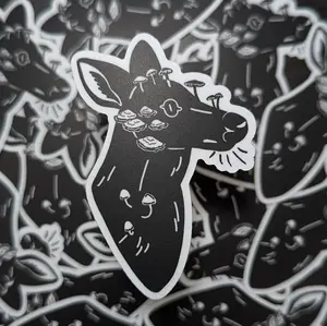 Matte Mushroom Deer Sticker