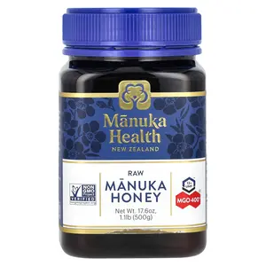Manuka Health Raw Manuka Honey, UMF 13+, MGO 400+, 17.6 oz (500 g)