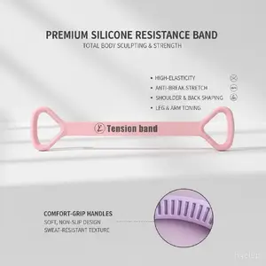 8-character tension, high elasticity, open back, beautiful shoulder yoga, fitness TPE stretching belt, gift-available custom silicone tension rope