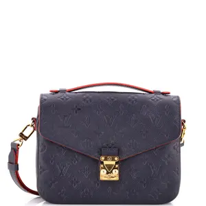Pre-owned Louis Vuitton material Messenger Bags Pochette Metis Monogram Empreinte Leather East West by Rebag