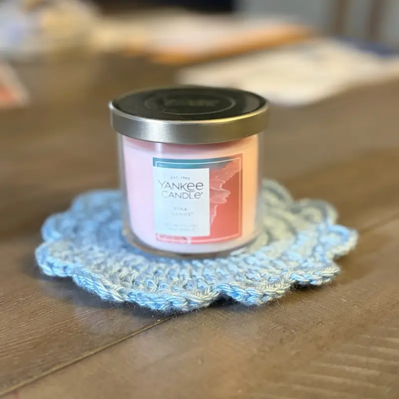 Petal Crochet Flower Coaster
