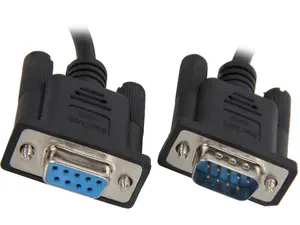 StarTech SCNM9FM2MBK 2m Black DB9 RS232 Serial Null Modem Cable F/M
