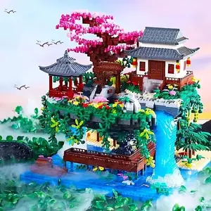 2705pcs Peach Pool Building Set, 3D Stereo Model, Multicolor Bricks, Abs Material, Creative Decoration, Adult Stress Relief Toy