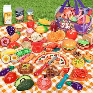 Pretend Play Kitchen Food Toy, Simulation Food & Cutting Fruit & Vegetable Toy, Kitchen Pretend Play Toy for Kids, Pretend Cooking Set, Model Xinghao Sc081
