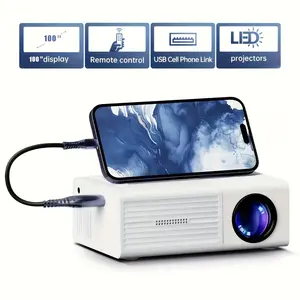 Mini Portable Projector, Supports 3D, Local 1080P, 30-100 Inch Display, Auto Focus, Auto Keystone Correction, Compact Pocket Projector for Home Theater, Travel, And Gaming, Holiday Gift