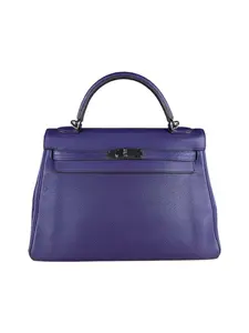 Pre-owned HERMÈS togo Shoulder Bags Hermes Kelly II Retourne 32 Ultraviolet 2010