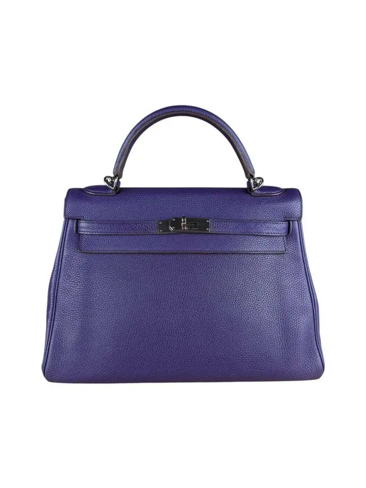Pre-owned HERMÈS togo Shoulder Bags Hermes Kelly II Retourne 32 Ultraviolet 2010