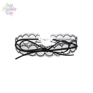 2-Pack Pure Lust Hottie Lace Bow Choker Choker Women Necklace Accessories Sweet Neck Accessories Clavicle Chain Neck Strap