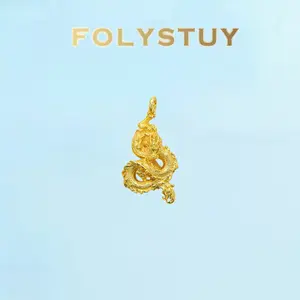 [FOLYSTUY (K141)]56.5mm Height 30mm Wide Chinese Dragon Pendant, Mythological Fashion Jewelry