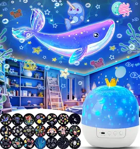 21 Sets of Films, Projector Night Light for  Bedroom, Ceiling,  Night Light Projector,  Galaxy Projector for   Girls with 360 Rotating, Birthday, Christmas, , Room Decor