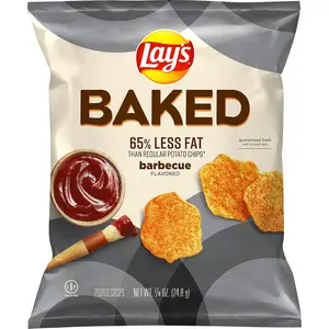 Baked Lay's Barbecue Potato Chips, .875 Oz, 6 Bags Baked Lay's Barbecue Potato Chips, .875 Oz, 6 Bags