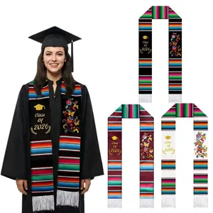 Graduation Photo Shawl Sash for Men Women, Fringe Trim Shawl, Bachelor Degree Party Gift, Latin Hispanic Graduates, Style