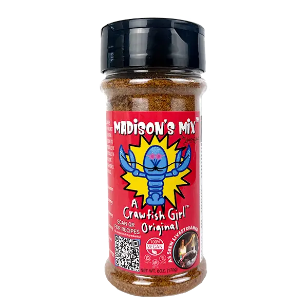 Madison's Mix - Official Crawfish Boil Recipe for Ramen, Pickles, Crawfish, Ravioli, Corn & More - Natural Spice Blend - 1 QT Jar Onion Lemon