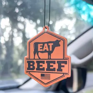 Eat Beef Cow Car Air Freshener Dark Ice Scent Eat Beef Cow Car Air Freshener Dark Ice Scent