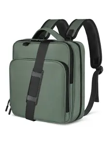Multifunctional Backpack with 2-Inch 3-Ring Clip and Multiple Pockets, Holds 500-Page Folder, Fits 14-Inch Laptop and Tablet, Ideal for School and Office