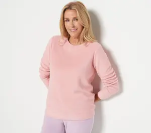 Denim & Co. Comfort Zone Baby Sherpa Crewneck Pullover