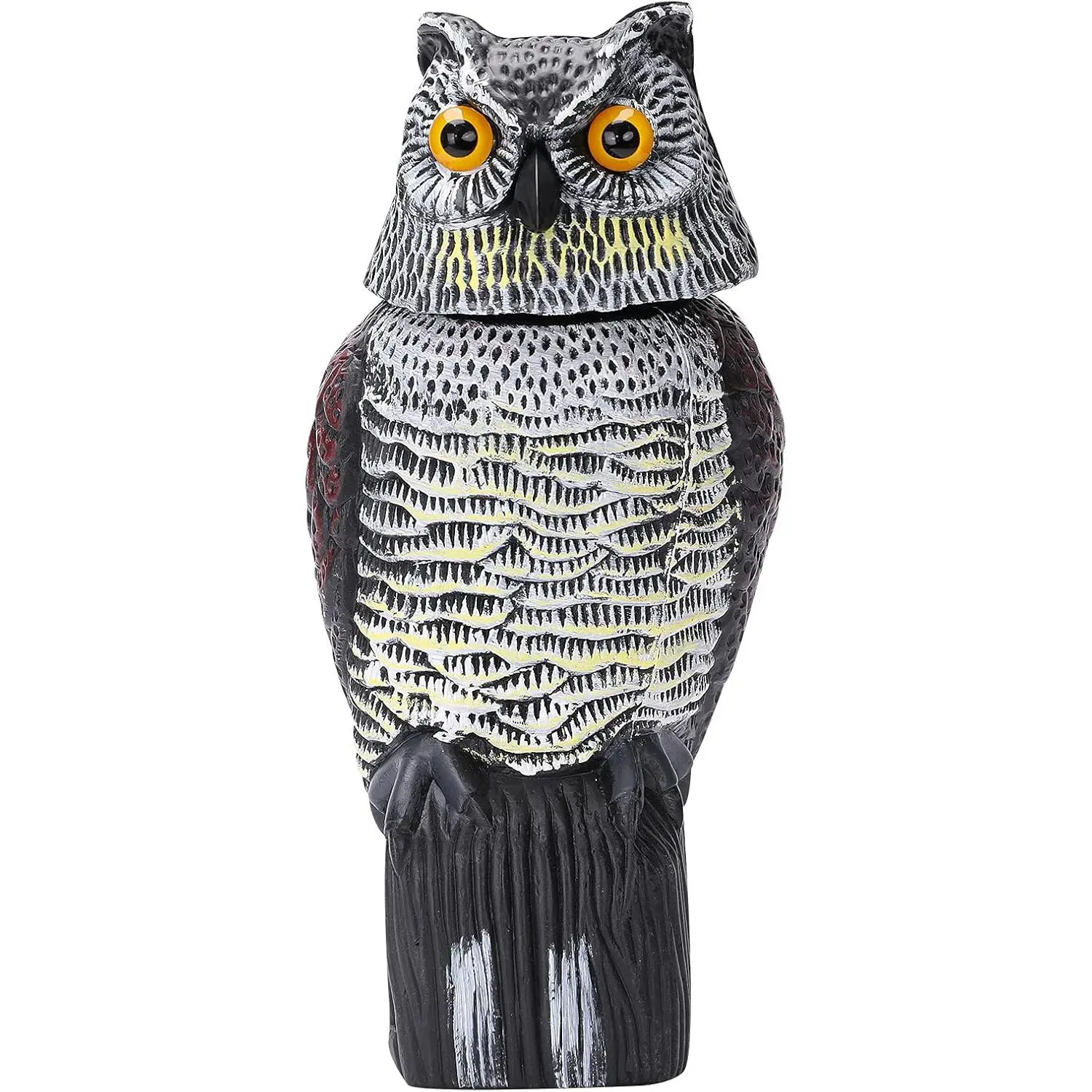 Plastic Owl Garden Statue - All Seasons Bird Repellent for House, Garden, Pool (Repels Pigeons)