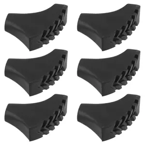 6Pcs Trekking Pole Tips Replacement Protectors Trekking Accessories Walking Stick Stopper Ends Hiking Equipment All Weather