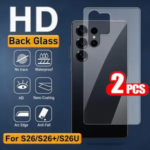 Two-Piece Back Screen Tempered Glass Film for Samsung Galaxy S26 Ultra/s26+/s26 5g/s25 Ultra/s24 Ultra, Full Coverage Protective Anti-Scratch Water Proof Back Film, HD Clear Screen Protector Accessories