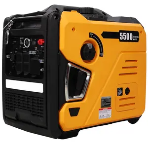 Super quiet Inverter Generator 5.5KW portable generator electric&remote start, foldable handle with wheels, 224cc 4 stroke EPA compliant    RR
