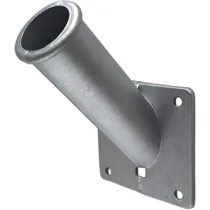 Flag Pole Bracket Mount - Fits  1.25 Inch Flag Poles - Gray