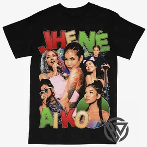 Jhene Aiko T-shirt For Men Women, For Fans Unisex Casual Streetswear Top (V2)