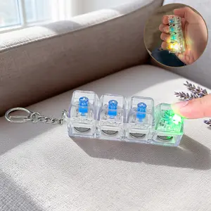 Fingertip Toy LED Keyboard Keychain, Fingertip Clicker, Stress Relief Keychain, Fun Pendant for Boys and Girls, Christmas New Year Gift