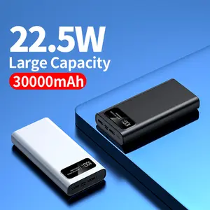 30000mAh High-Capacity Portable Charger for Mobile Phones, Bidirectional Fast Charging, Outdoor Emergency Power Backup Battery Pack, Portable Power Supply, Ultra-Fast Charging, Supports Simultaneous Charging for Multiple Devices, Ideal Holiday Gift