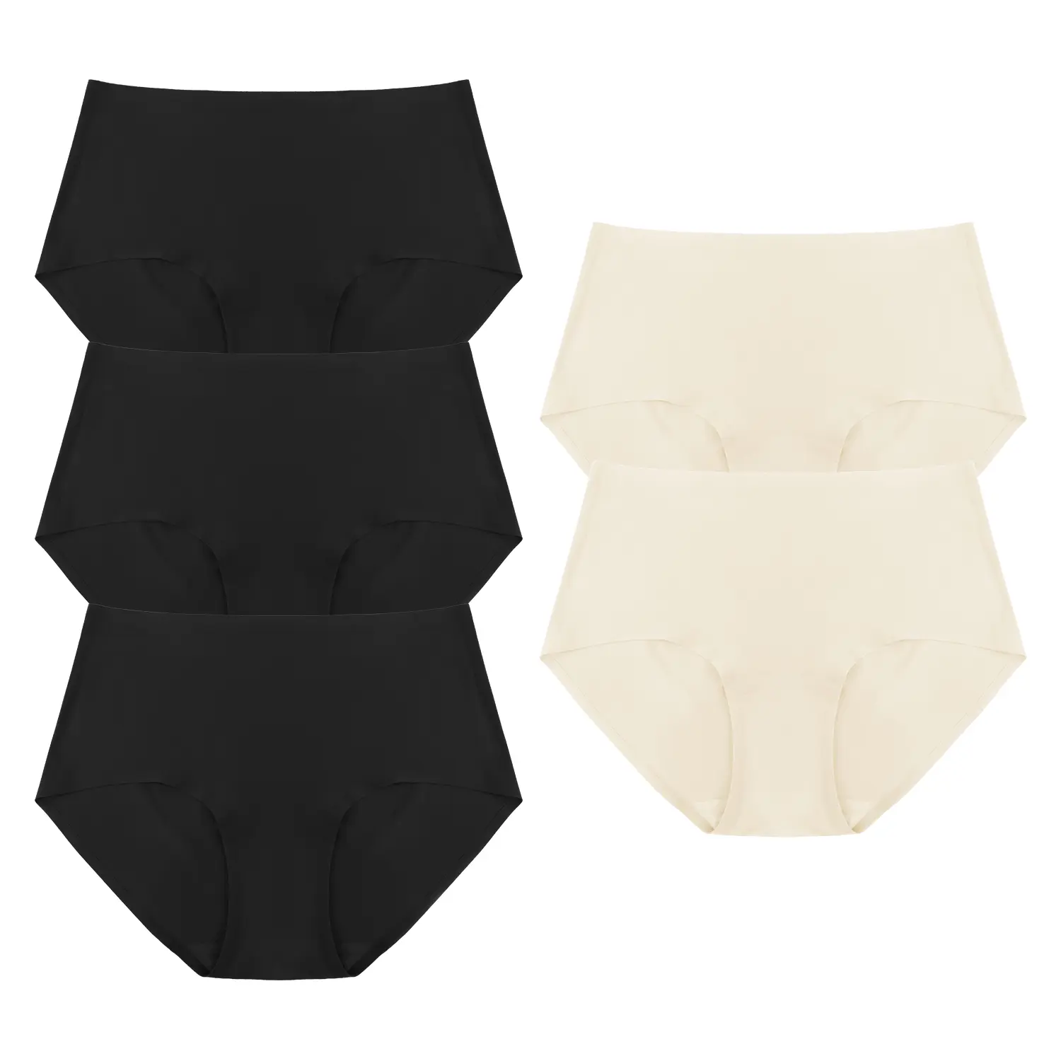 (5 pcs)Black*3, Beige*2