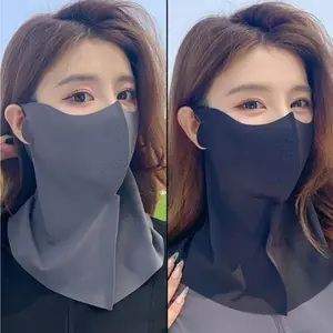 Sun Protection Face Mask, Outdoor Cycling Windproof Sunscreen Scarf, Full Face UV Protection, Seamless Neck Guard, Breathable Forehead Mask