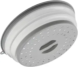 Microwave Splatter Cover Vented for Food, Splatter Guard & Colander Kitchen Gadget for Fruit Vegetables Microwave Plate Cover with Hook Hole,Dishwasher-Safe,BPA-Free Silicone & Plastic (1 Pack)