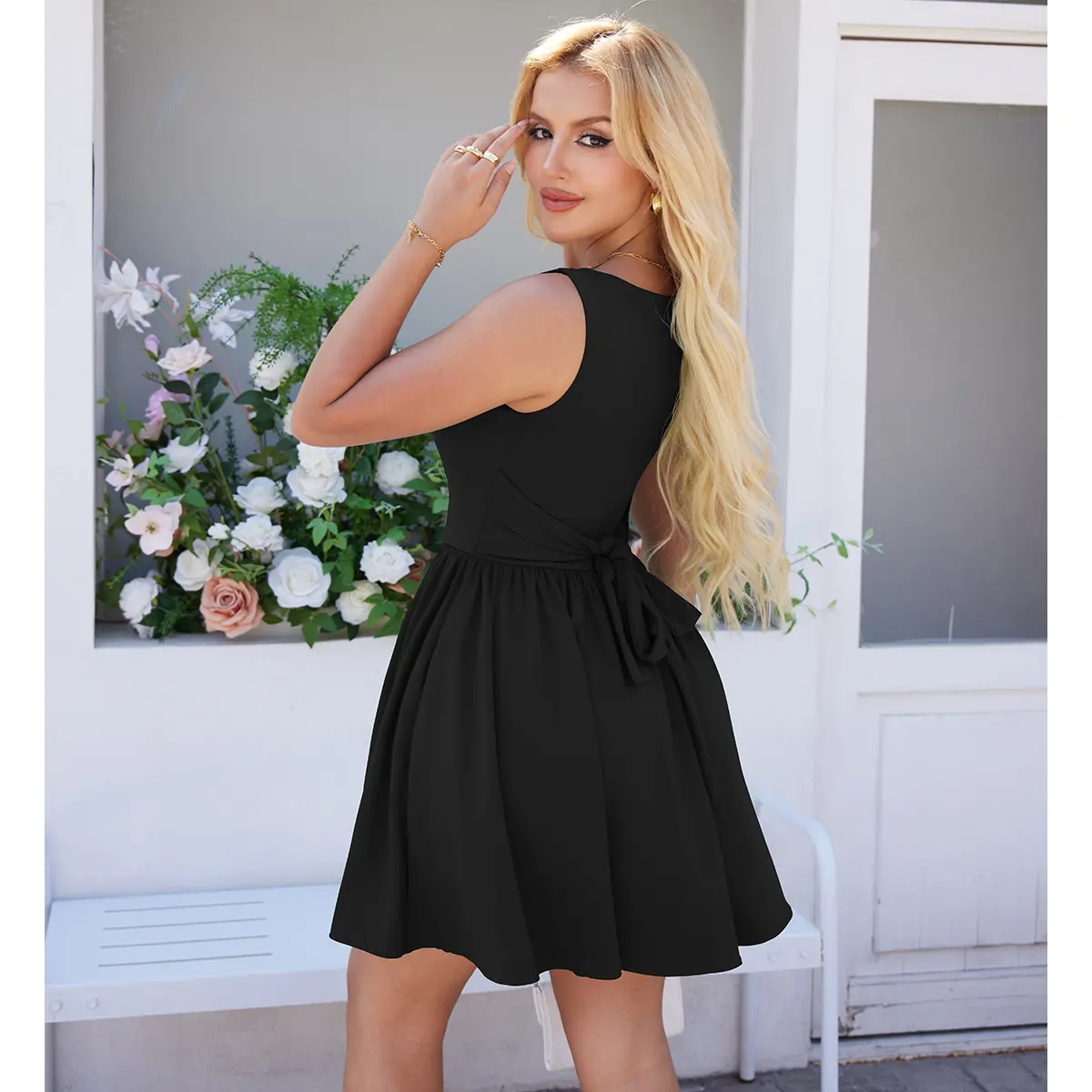 OYV Women's Summer Sleeveless Square Neck A-line Ruffle Hem Mini Tank Dress with Pockets - TikTok Shop OYV Women's Summer Sleeveless Square Neck A-line Ruffle Hem Mini Tank Dress with Pockets - TikTok Shop