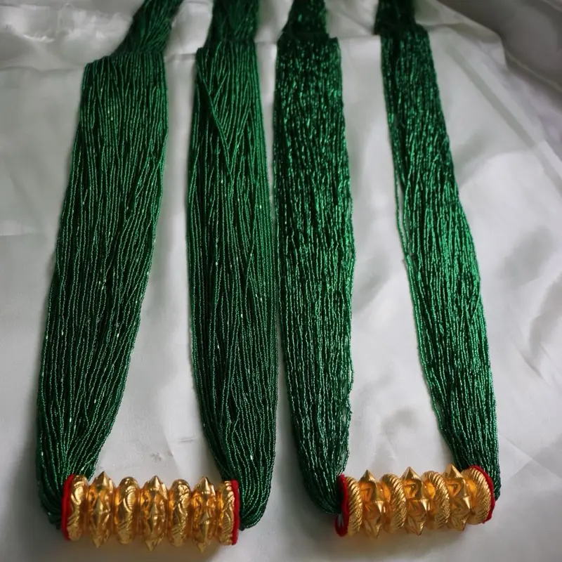 Traditional Nepali Gold-Plated Xhadke Tilhari Long Necklace Jewelry for Cultural Occasions