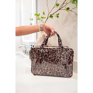 Leopard - Clear Coat Toiletry Case