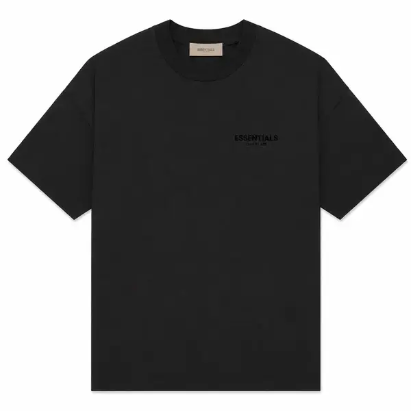Fear of God Essentials 2022 Core Collection Black T-Shirt with "Essentials" Text Design