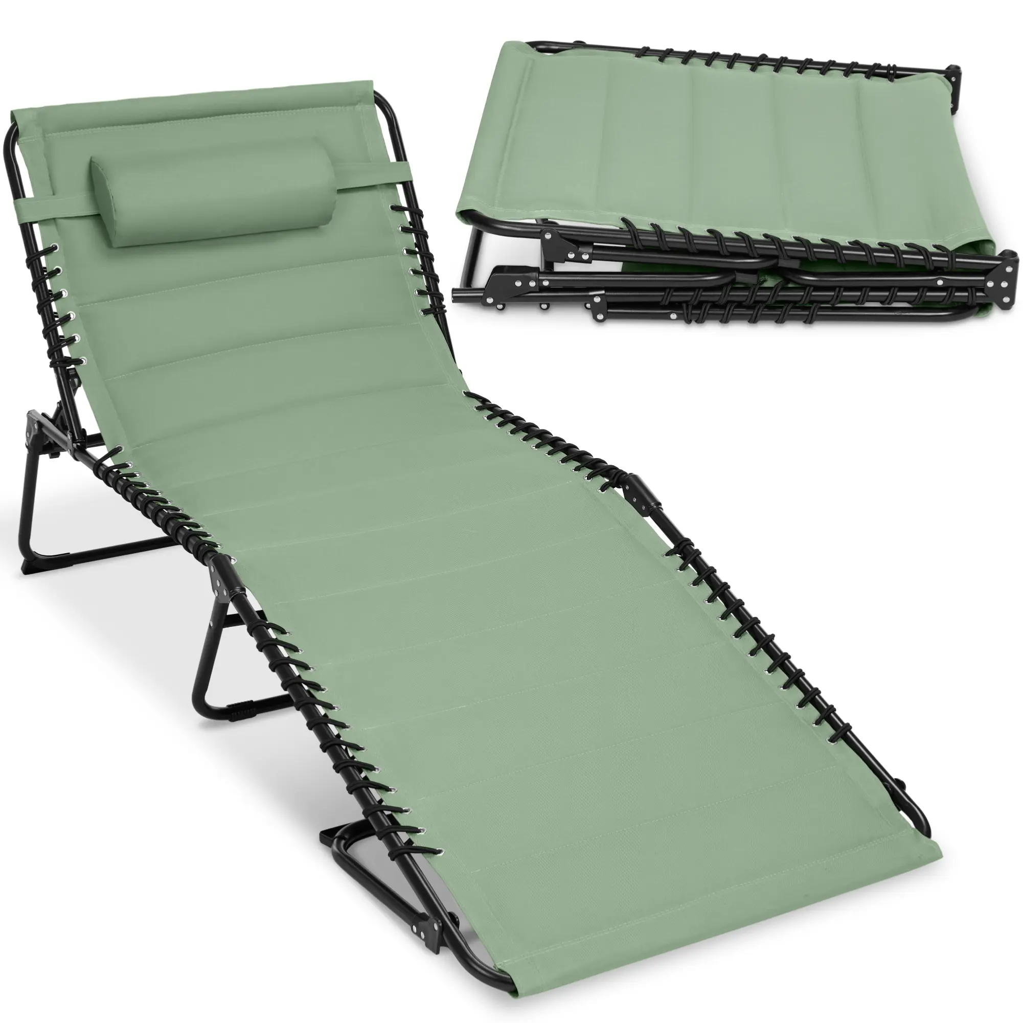 Best Choice Products Extra Wide Padded Patio Chaise Lounge Chair, Portable Recliner w/ 8 Positions