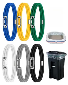 Garbage Can Bands Cord Lord Design Adjustable Large Trash Can Rubber Bands Fits 8-33 Gallon Trash Cans Multifunction Bands Litter Box Bands for Kitchen Tables Picnic Party